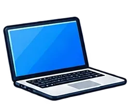 Aufgeklappter Laptop