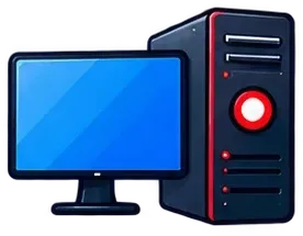 Monitor und Desktop-PC